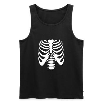 Skeleton Costume Halloween Carnival Horror - Men's Premium Organic Tank Top - black - Front - AI Model Male 178 light (178cm)