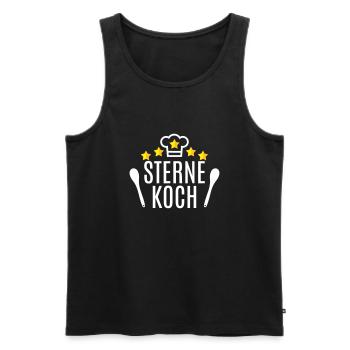 Bester Koch Papa Opa Sternekoch 5 Sterne Küche - Männer Premium Bio Tank Top - Schwarz - Vorne - AI Model Male 178 light (178cm)
