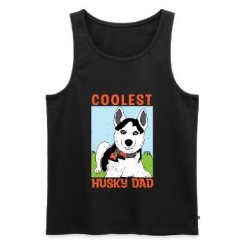 Husky Dog Blue Eyes Dog Owner Huskydad - Men's Premium Organic Tank Top - black - Front - Michal (187cm)