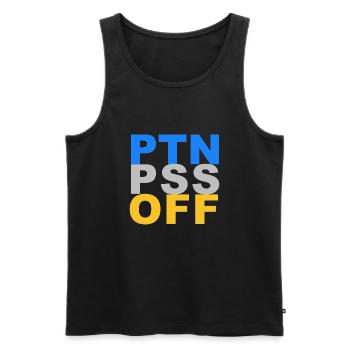 PTN PSS OFF Ukraine - Männer Premium Bio Tank Top - Schwarz - Vorne - AI Model Male 178 light (178cm)