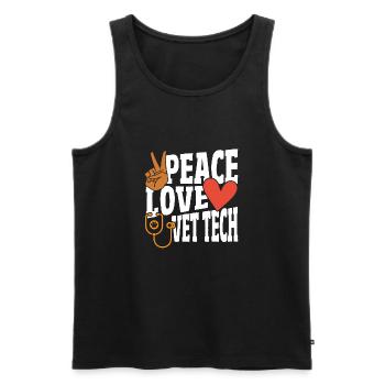 Tierarztschule Tierarzt Beruf Tierarzt - Männer Premium Bio Tank Top - Schwarz - Vorne - Michal (187cm)