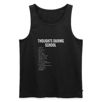 Gedanken während der Schule - Männer Premium Bio Tank Top - Schwarz - Vorne - AI Model Male 178 light (178cm)