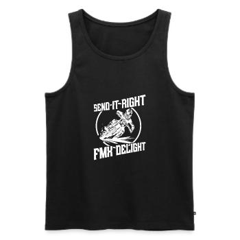 Dirt Bike Rider FMX Delight MX Motocross Supercross - Men's Premium Organic Tank Top - black - Front - AI Model Male 178 light (178cm)
