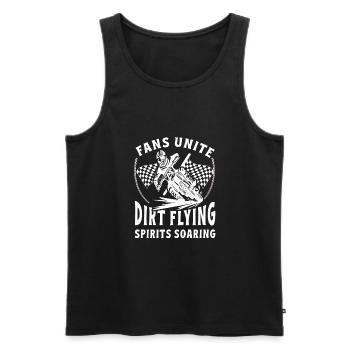 Dirtbike Rider DIrt Flying MX Motocross Supercross - Débardeur bio Premium Homme - noir - Devant - Michal (187cm)