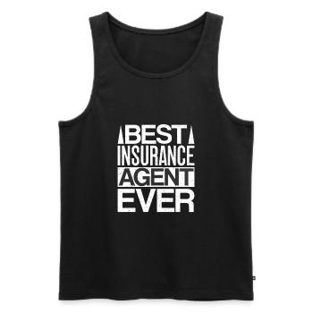 Costume d’agent d’assurance Meilleur de tous les temps Medicare - Débardeur bio Premium Homme - noir - Devant - Michal (187cm)