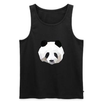 panda - Débardeur bio Premium Homme - noir - Devant - Michal (187cm)