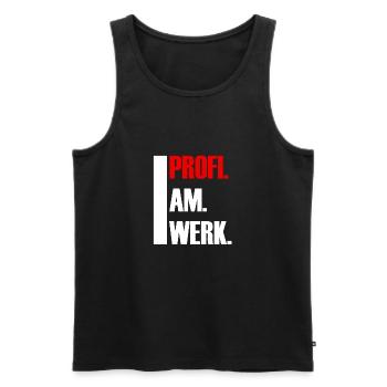 profi - Männer Premium Bio Tank Top - Schwarz - Vorne - AI Model Male 178 light (178cm)