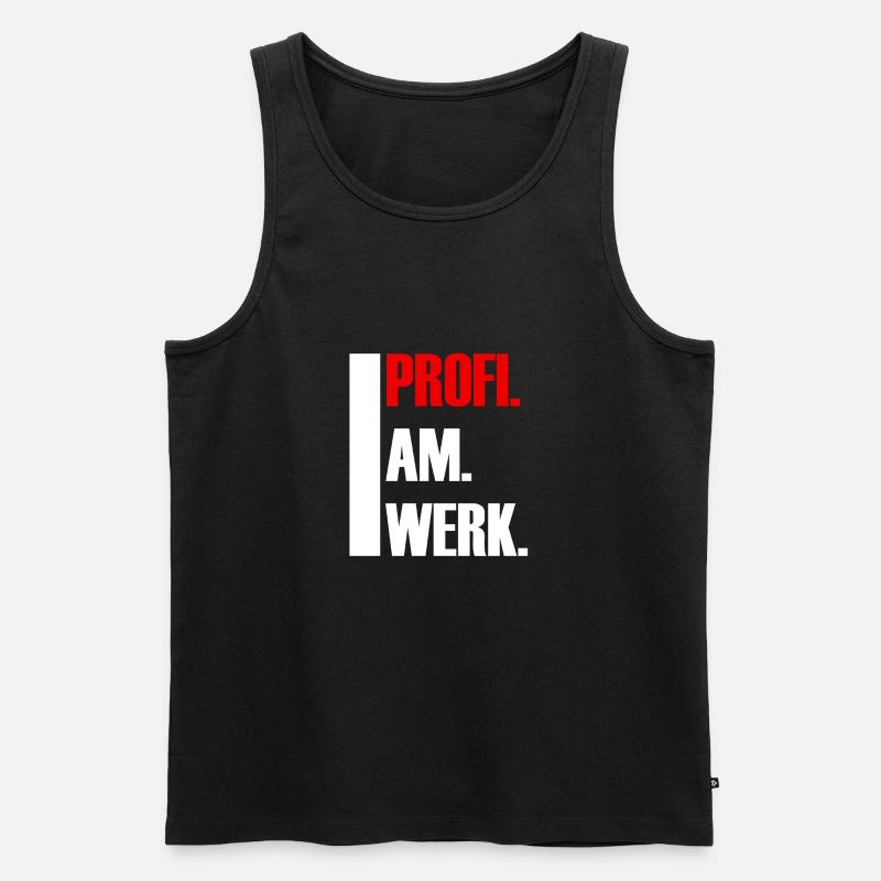 profi - Männer Premium Bio Tank Top - Schwarz