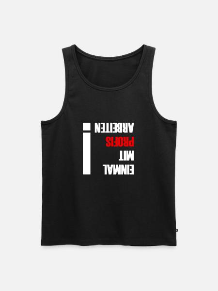 einmal mit profis arbeiten - Männer Premium Bio Tank Top - Schwarz