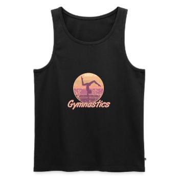 Women Doing Gymnastics Gymnast - Men's Premium Organic Tank Top - black - Front - AI Model Male 178 light (178cm)