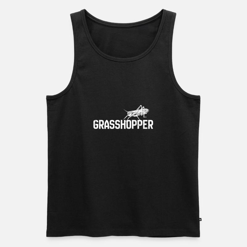 Heuschrecke Grasshopper zikade - Männer Premium Bio Tank Top - Schwarz