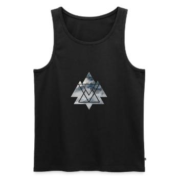 wolves geometry triangle ice world winter - Men's Premium Organic Tank Top - black - Front - Michal (187cm)
