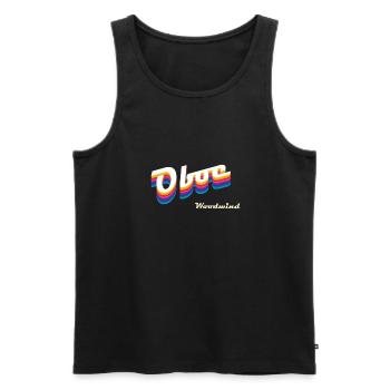 oboe - Men's Premium Organic Tank Top - black - Front - AI Model Male 178 light (178cm)
