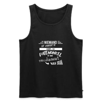 patenonkel - Männer Premium Bio Tank Top - Schwarz - Vorne - Michal (187cm)