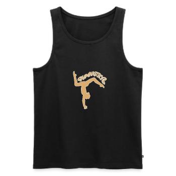 gymnastics turnen - Männer Premium Bio Tank Top - Schwarz - Vorne - Michal (187cm)