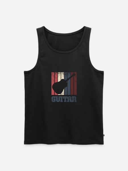 gitarre - Männer Premium Bio Tank Top - Schwarz