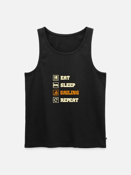 sailing sailing sailing boat - Men's Premium Organic Tank Top - black
