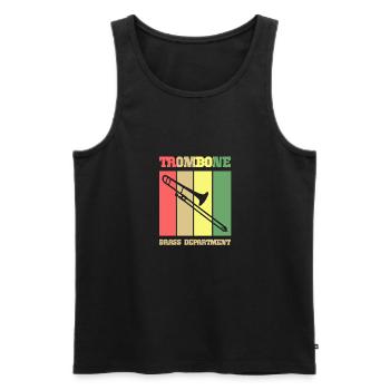 Posaune - Männer Premium Bio Tank Top - Schwarz - Vorne - Michal (187cm)