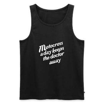 motocross saying funny - Men's Premium Organic Tank Top - black - Front - Michal (187cm)