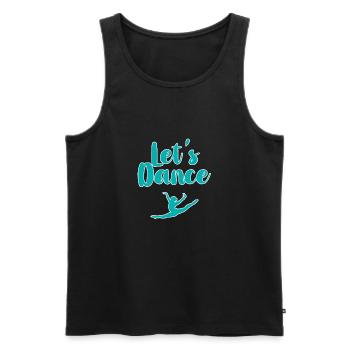 lets dance. tanzsport hobby tanzen - Männer Premium Bio Tank Top - Schwarz - Vorne - AI Model Male 178 light (178cm)