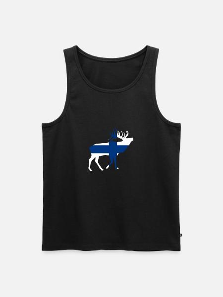 finland moose - Men's Premium Organic Tank Top - black