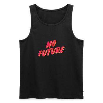 Pas de future chemise dépressive - Débardeur bio Premium Homme - noir - Devant - AI Model Male 178 light (178cm)