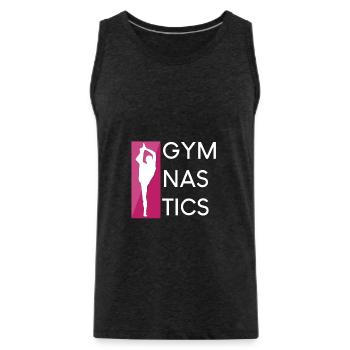 Gymnastics - Men's Premium Organic Tank Top - charcoal grey - Front - Alexander (188cm)
