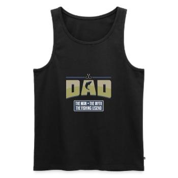 angel Vater - Männer Premium Bio Tank Top - Schwarz - Vorne - Michal (187cm)
