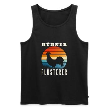 Hühner und Hennen - Männer Premium Bio Tank Top - Schwarz - Vorne - Michal (187cm)