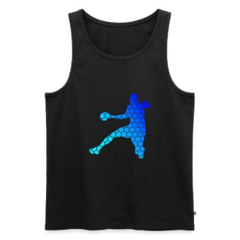 Joueurs de handball Joueurs de handball Joueurs de handball - Débardeur bio Premium Homme - noir - Devant - Michal (187cm)
