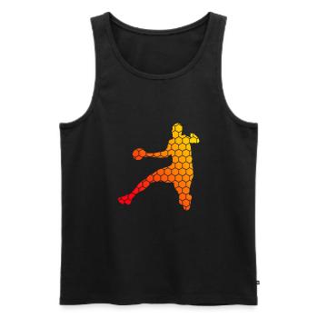 Joueuses de handball Handball Handball - Débardeur bio Premium Homme - noir - Devant - Michal (187cm)