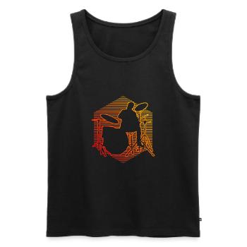 Drums Percussionist Men's Drummer - Men's Premium Organic Tank Top - black - Front - AI Model Male 178 light (178cm)