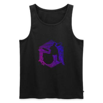 Men's Percussionist Women's Drum Kit Drums - Men's Premium Organic Tank Top - black - Front - Michal (187cm)