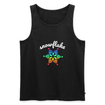Regenbogen Schnee - Männer Premium Bio Tank Top - Schwarz - Vorne - Michal (187cm)