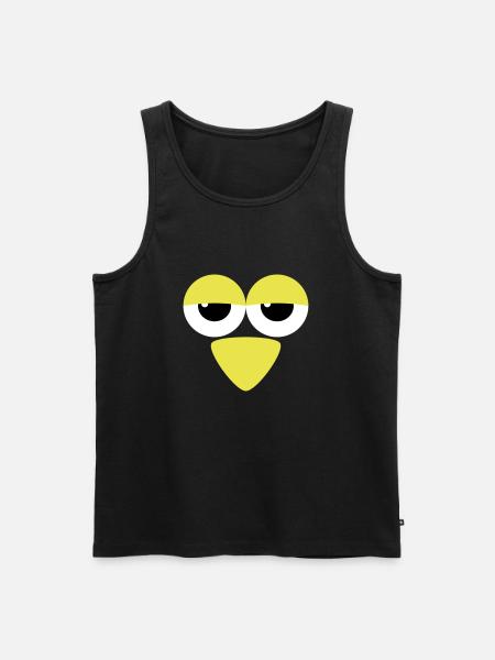Eyes with beak - Men's Premium Organic Tank Top - black