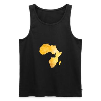 Afrika Africa Rhino Rhinoceros - Men's Premium Organic Tank Top - black - Front - AI Model Male 178 light (178cm)