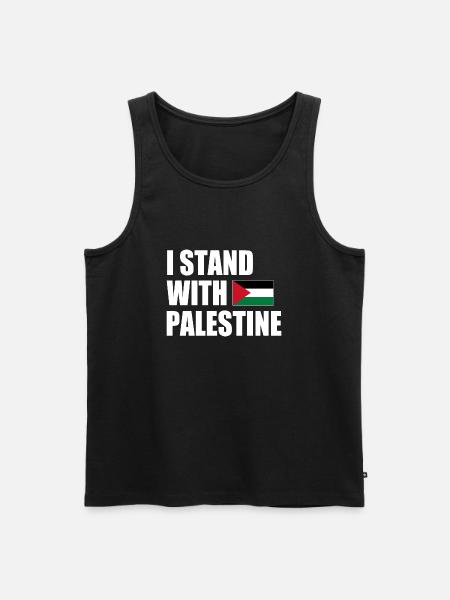 I stand with palestine - Men's Premium Organic Tank Top - black
