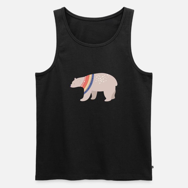 Weihnachten Eisbär - Männer Premium Bio Tank Top - Schwarz