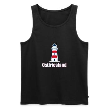 Ostfriesland Geschenk Geschenkidee - Männer Premium Bio Tank Top - Schwarz - Vorne - Michal (187cm)