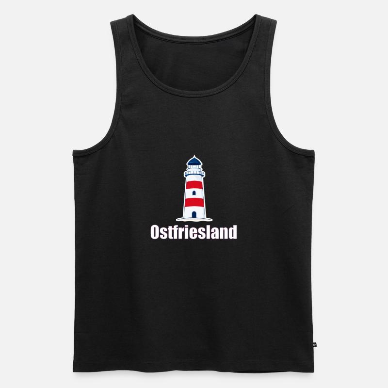 Ostfriesland Geschenk Geschenkidee - Männer Premium Bio Tank Top - Schwarz