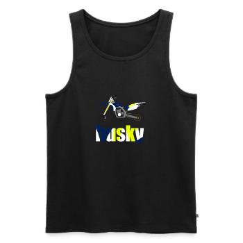 Husky Enduro Cross Geschenk Geschenkidee - Männer Premium Bio Tank Top - Schwarz - Vorne - AI Model Male 178 light (178cm)