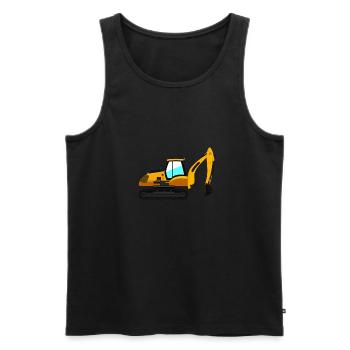 Bagger Geschenk Geschenkidee - Männer Premium Bio Tank Top - Schwarz - Vorne - AI Model Male 178 light (178cm)