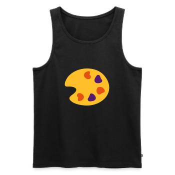 Farbe Maler - Männer Premium Bio Tank Top - Schwarz - Vorne - Michal (187cm)