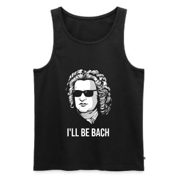 I'll Be Bach Funny Classical Music Gift Idea - Men's Premium Organic Tank Top - black - Front - AI Model Male 178 light (178cm)