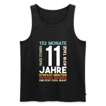 11 Jahre Geburtstag Kind Cool drauf Geschenk - Männer Premium Bio Tank Top - Schwarz - Vorne - Michal (187cm)