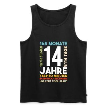 14 Jahre Geburtstag Kind Cool drauf Geschenk - Männer Premium Bio Tank Top - Schwarz - Vorne - Michal (187cm)