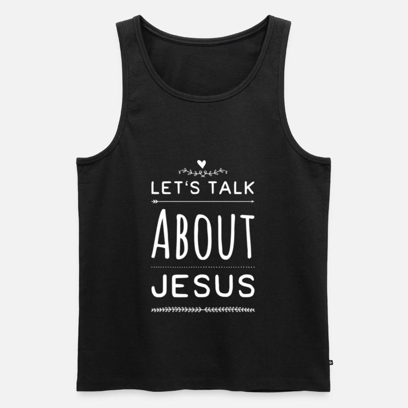Let's Talk About Jesus - Men's Premium Organic Tank Top - black