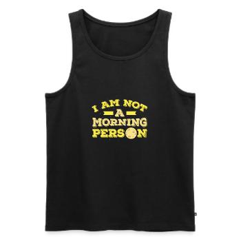 Ich bin nicht ein Morgen Person Geschenk - Männer Premium Bio Tank Top - Schwarz - Vorne - Michal (187cm)
