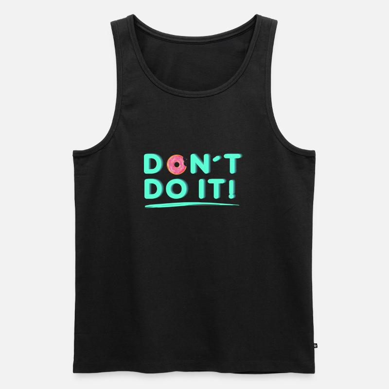 Donut do it - Männer Premium Bio Tank Top - Schwarz