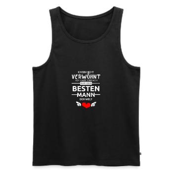 Bester Mann der Welt Valentinstag Geschenk Liebe - Männer Premium Bio Tank Top - Schwarz - Vorne - Michal (187cm)